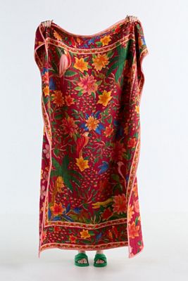 Farm Rio x Anthropologie Cotton Printed Throw Blanket