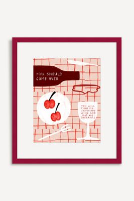 Wine & Cherries Wall Art