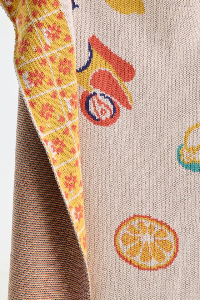 Summer Icon Cotton Knit Throw Blanket #1