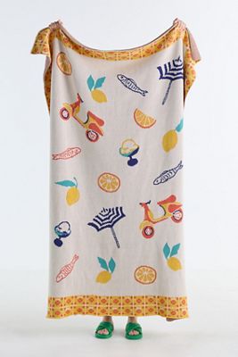 Summer Icon Cotton Knit Throw Blanket
