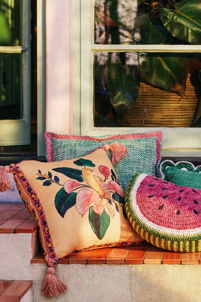Bermuda Woven Embellished Edge Indoor/Outdoor Cushion #1