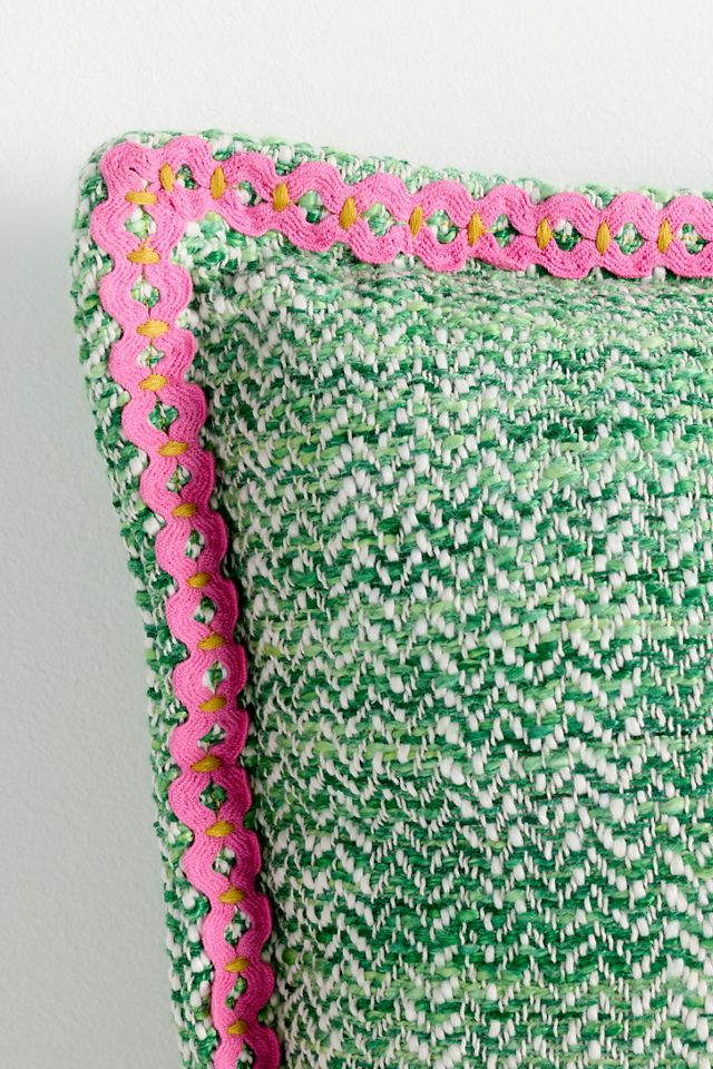 Bermuda Woven Embellished Edge Indoor/Outdoor Cushion #5