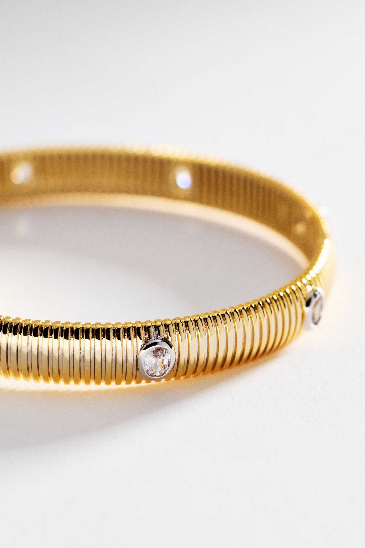 Luv AJ The Georgia Ridged Bangle Bracelet