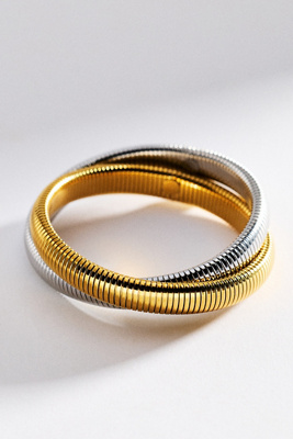 Luv Aj The Two-Tone Flex Snake Chain Bracelet | Anthropologie