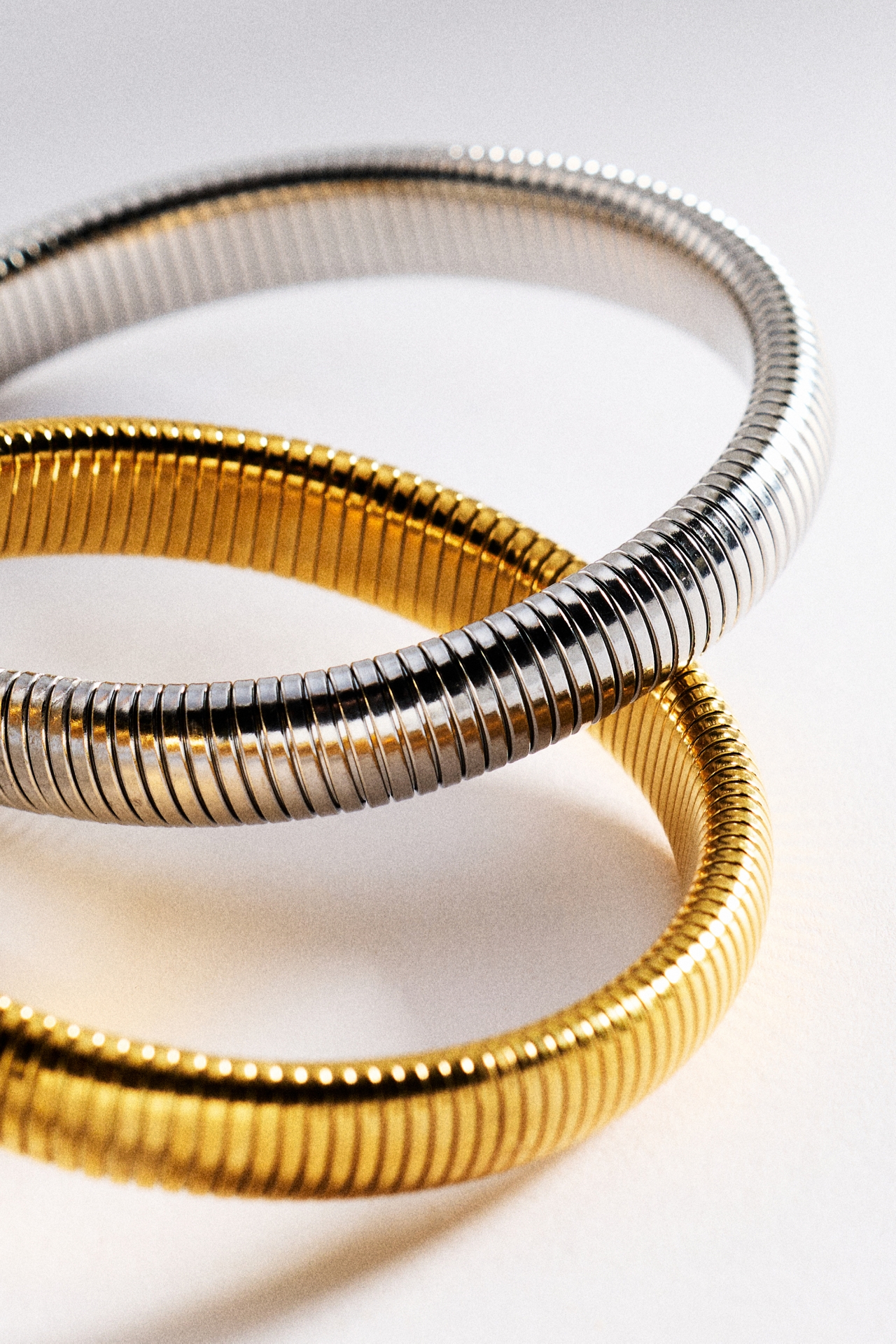 Luv Aj The Two-Tone Flex Snake Chain Bracelet