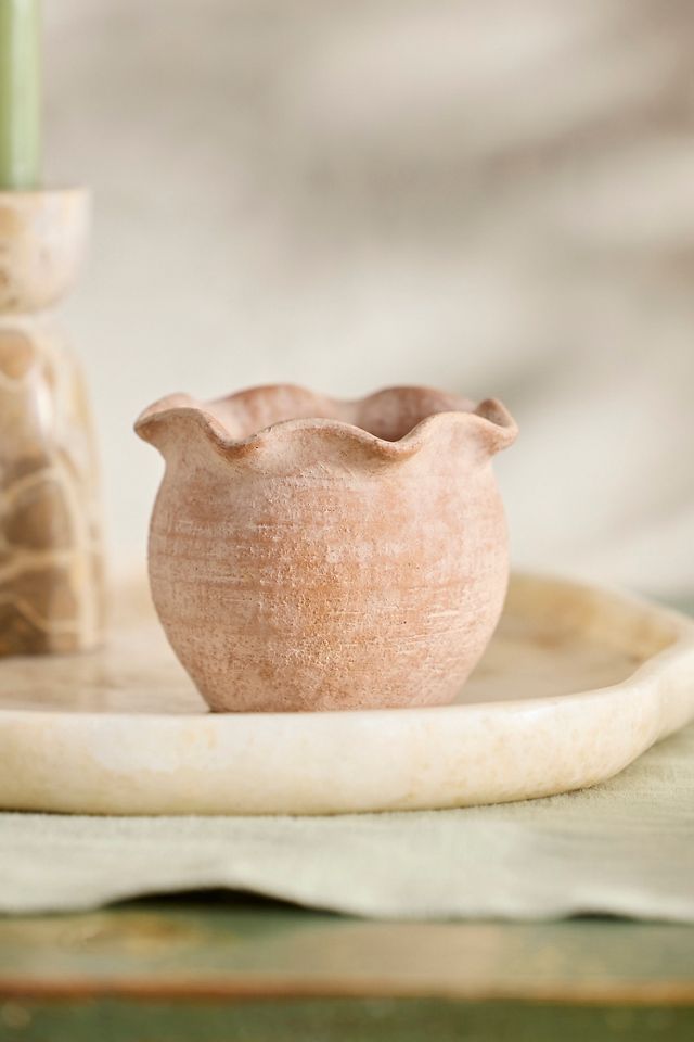 Terracotta Pie Crust Rim Planter, Round #3