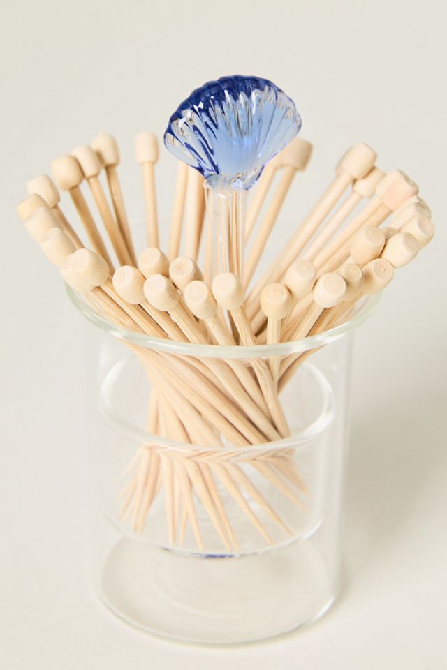 Glass Seashell Toothpick Holder #1