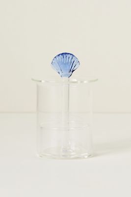 Glass Seashell Toothpick Holder