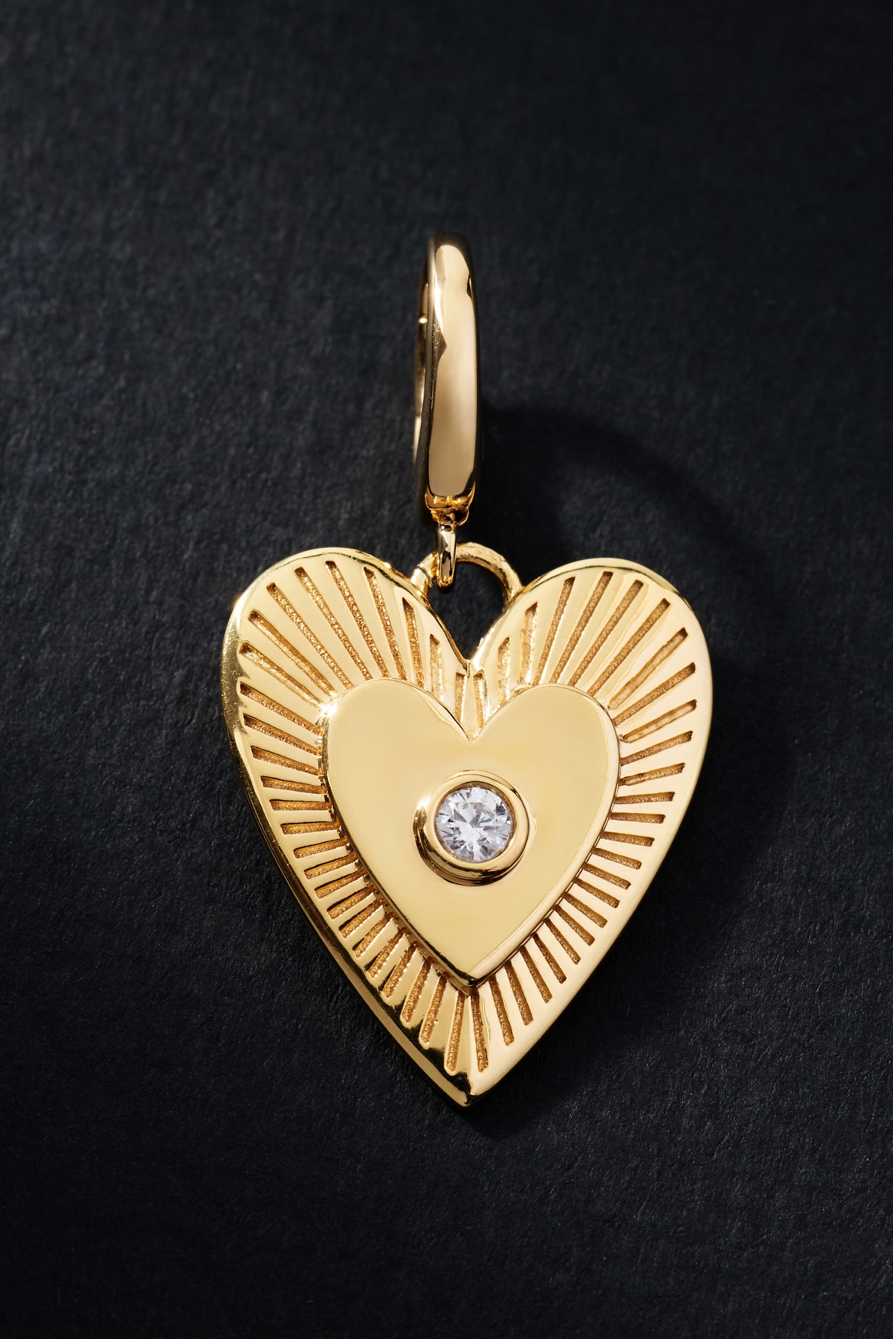 Gold Beating Heart Charm
