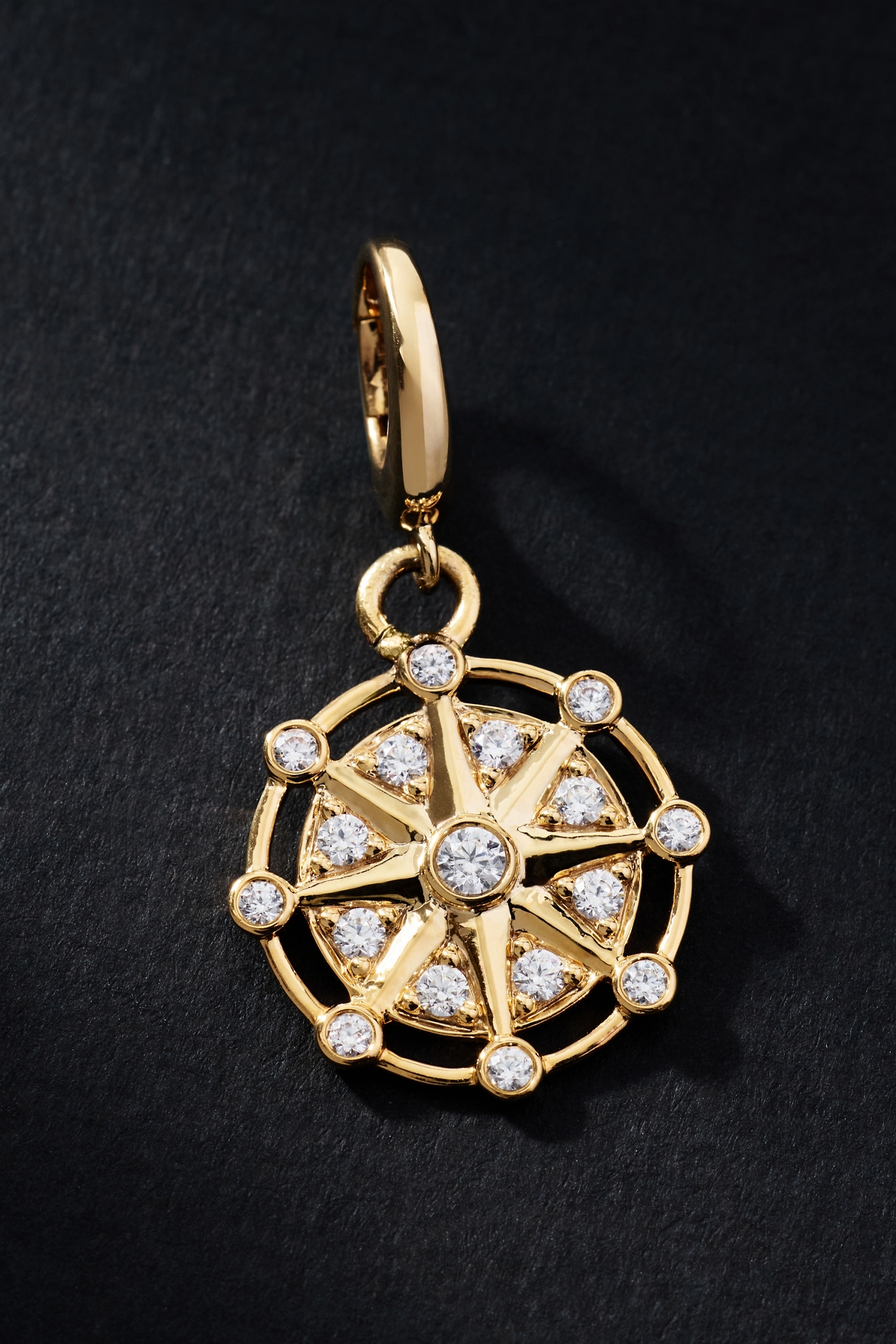 Gold Star Diamond Charm