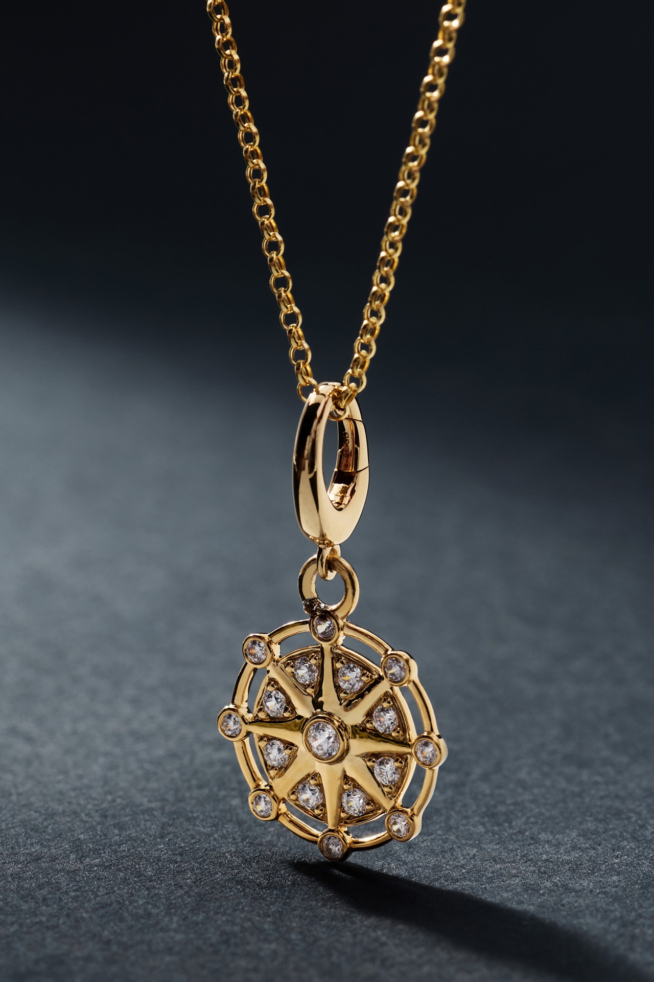 Gold Star Diamond Charm