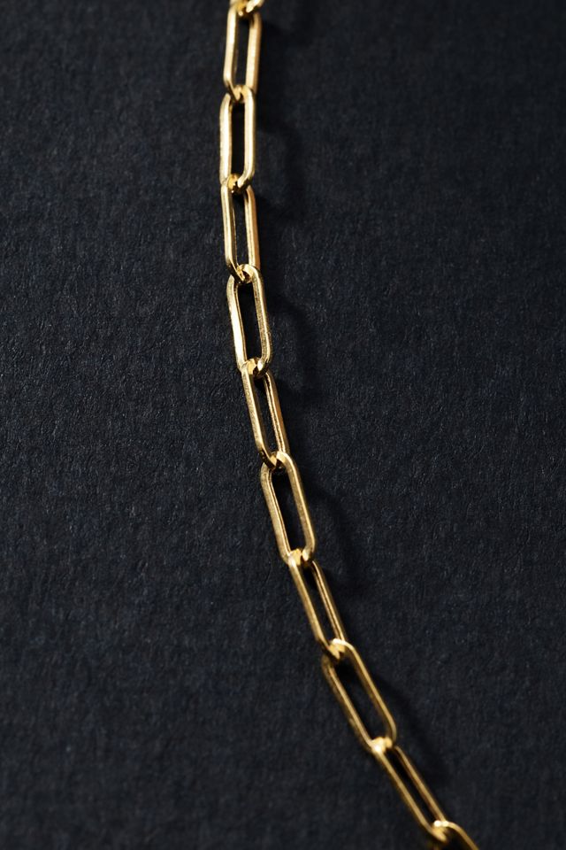 Gold Link & Lock Chain Necklace #1