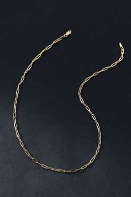 Gold Link & Lock Chain Necklace