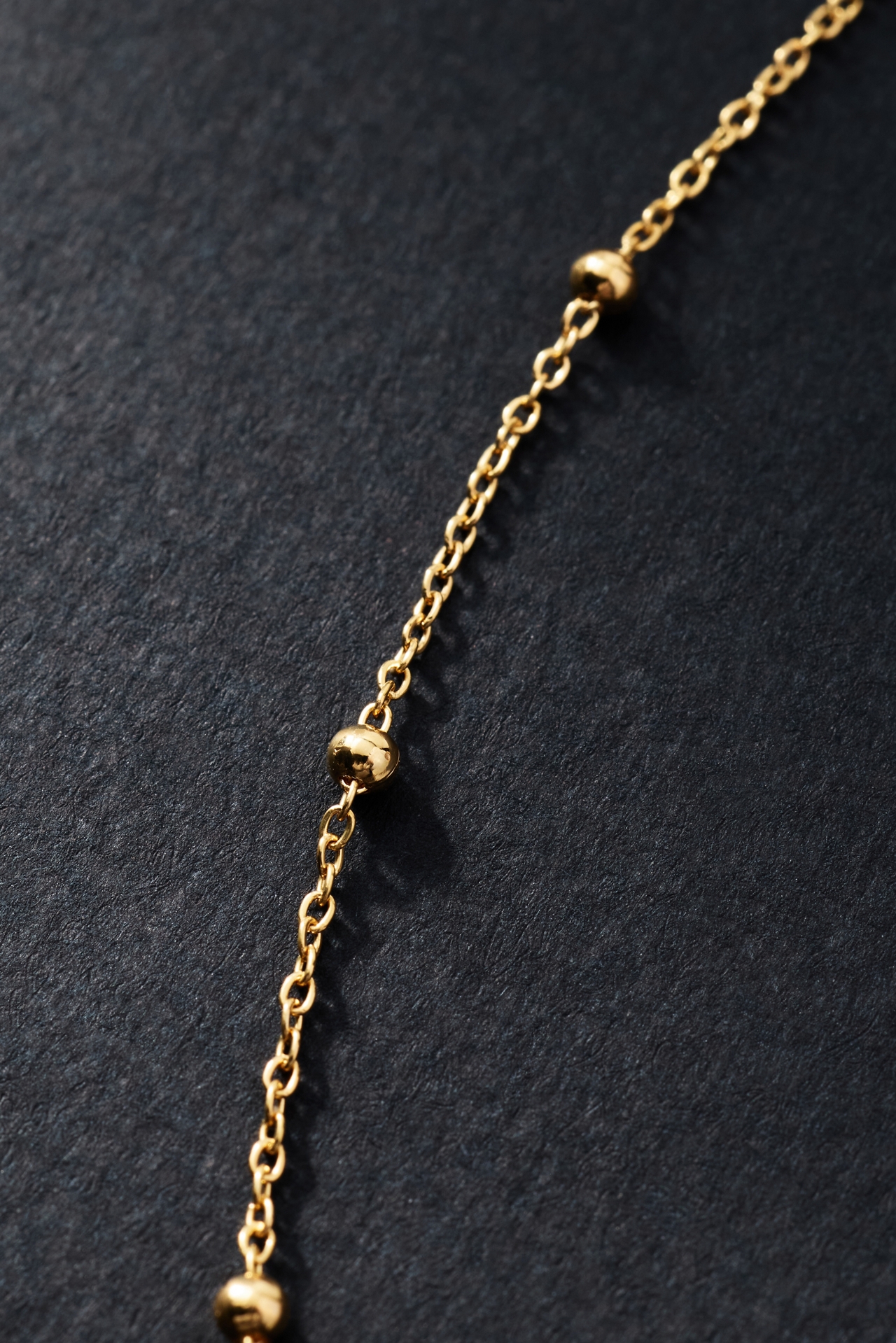 Gold Bead Chain Necklace