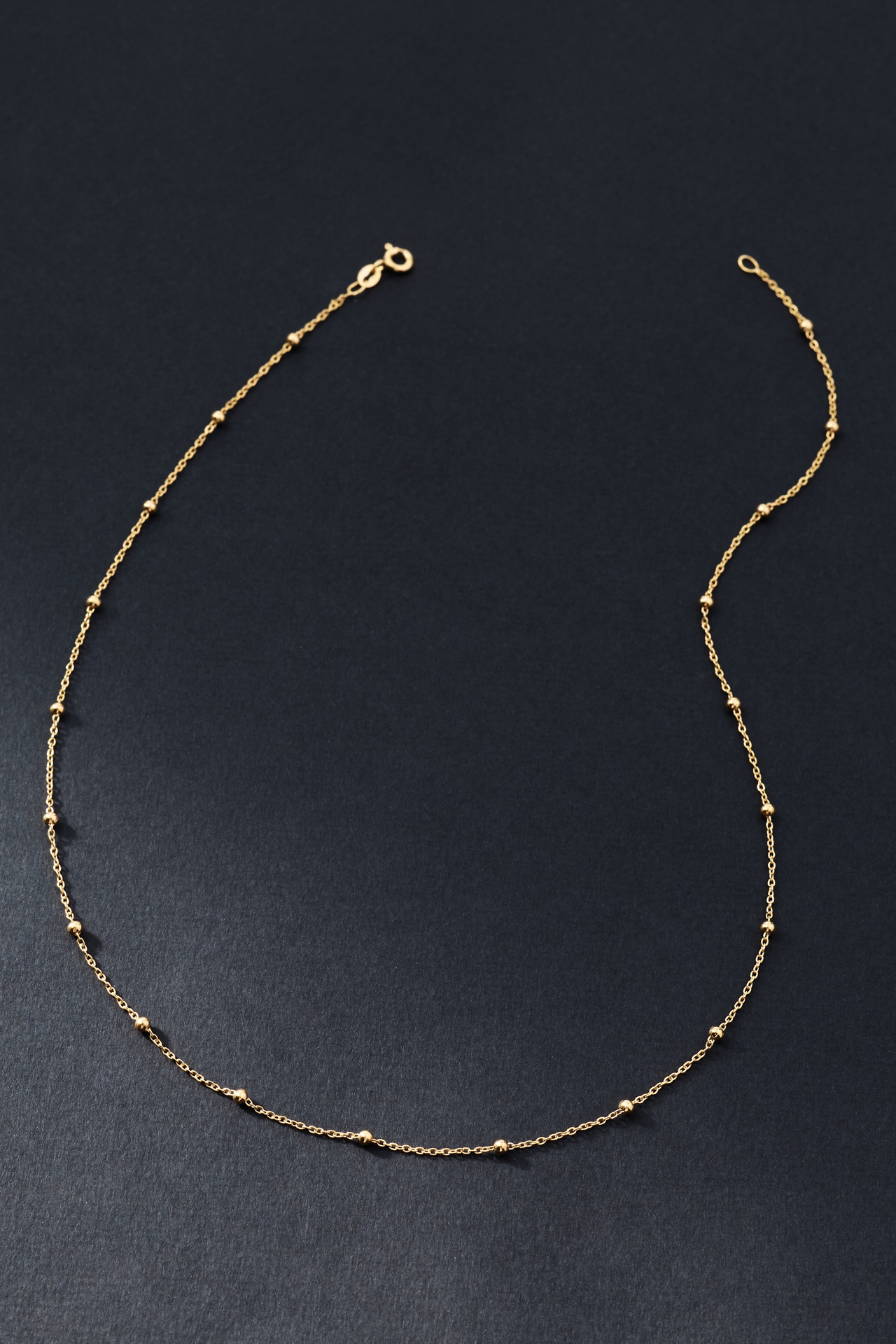 Gold Bead Chain Necklace