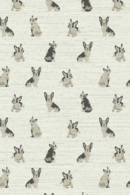 Sunday Social Scene Dogs On The Run Frenchie Grasscloth Wallpaper