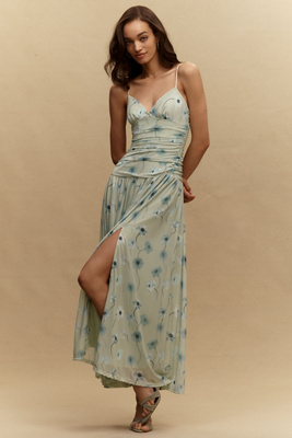 bhldn talia square neck corset tulle midi dress | Dresses | Bhldn Squareneck Womens Small Brown Its strapless design makes it a timeless classic fit for stylish night events BHLDN Ellie Mesh Corset Midi