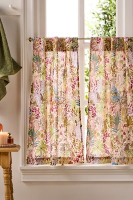 Anela Cotton Printed Scenic Café Curtain, Set of 2