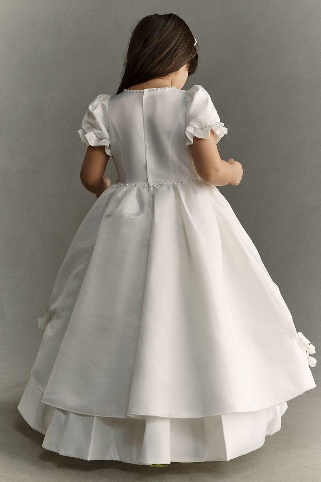 Princess Daliana Puff-Sleeve Flower Girl Ball Gown #1