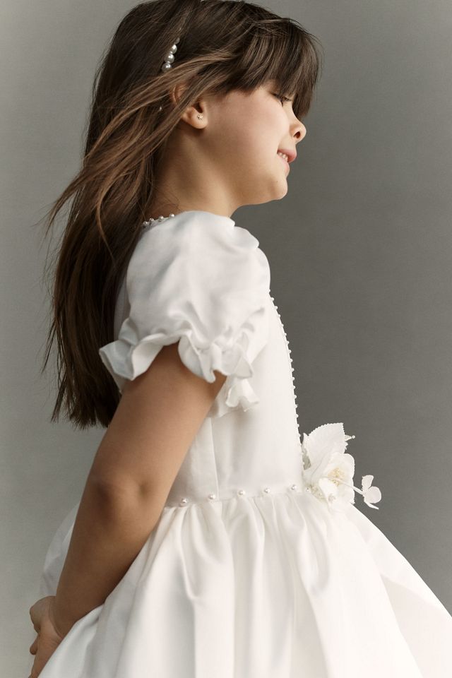 Princess Daliana Puff-Sleeve Flower Girl Ball Gown #3