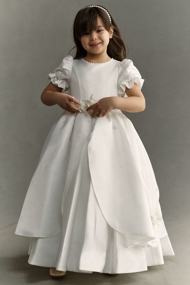 Princess Daliana Puff-Sleeve Flower Girl Ball Gown | Anthropologie