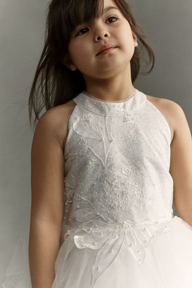 Princess Daliana Tiered Tulle Flower Girl Dress #1