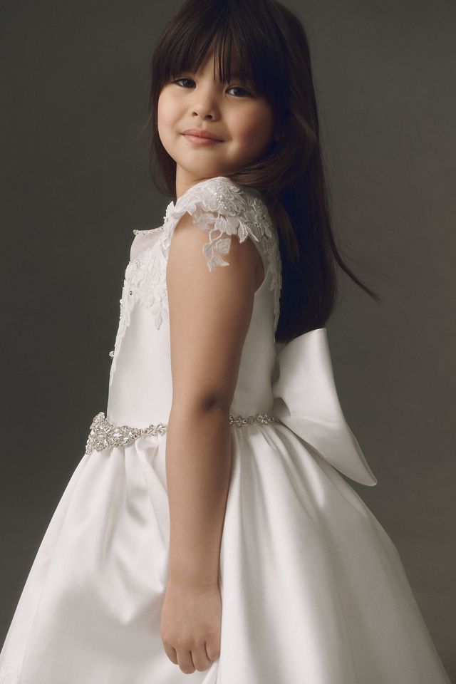 Princess Daliana Vintage Belted Flower Girl Ball Gown #1