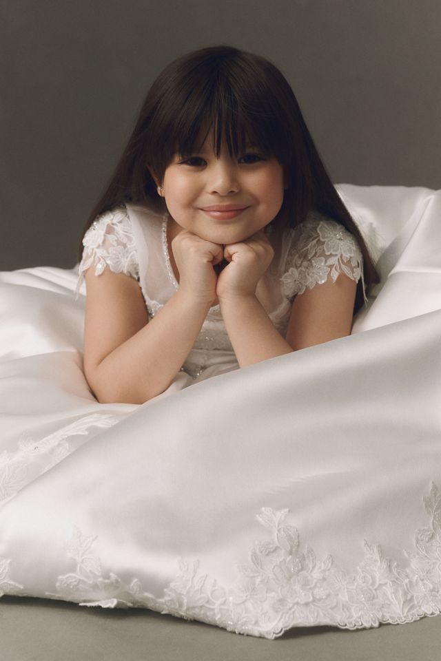 Princess Daliana Vintage Belted Flower Girl Ball Gown #3