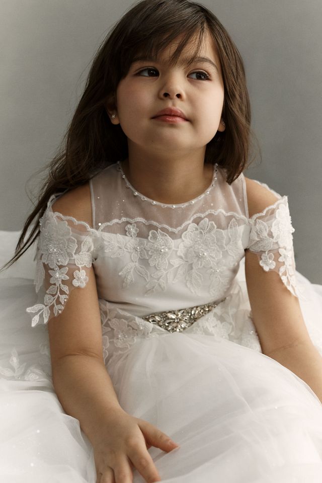 Princess Daliana Off-The-Shoulder Flower Girl Maxi Dress #1