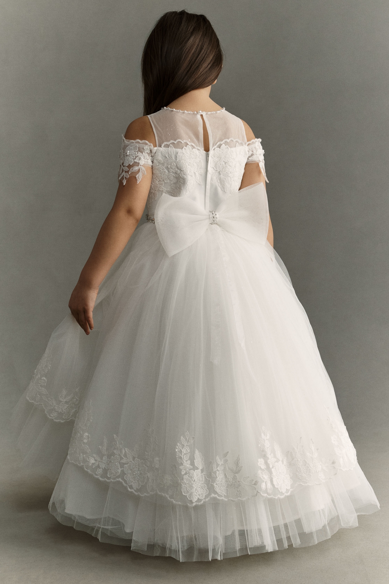 Princess Daliana Off-The-Shoulder Flower Girl Maxi Dress