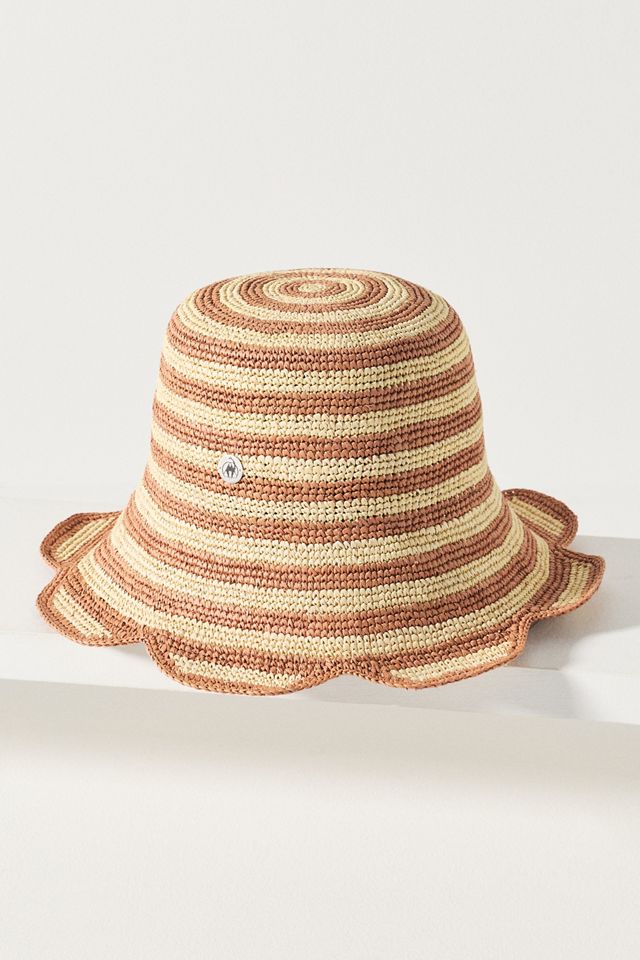 Freya Scalloped Stripe Bucket Hat #1