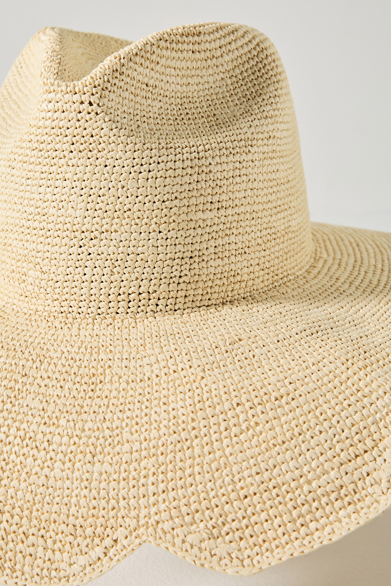Freya Flat-Brim Raffia Rancher Hat