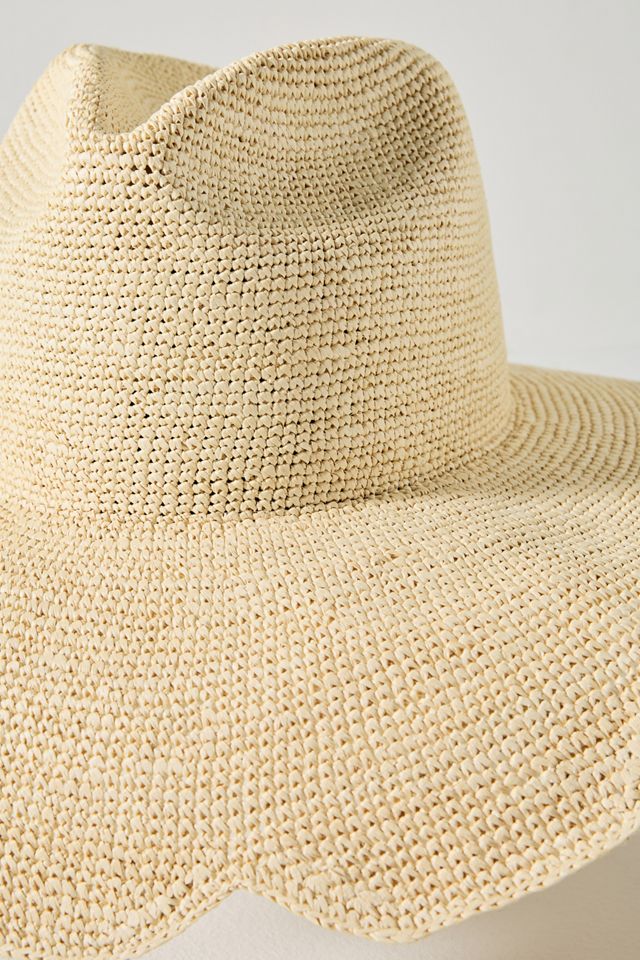Freya Flat-Brim Raffia Rancher Hat | Anthropologie display picture 3