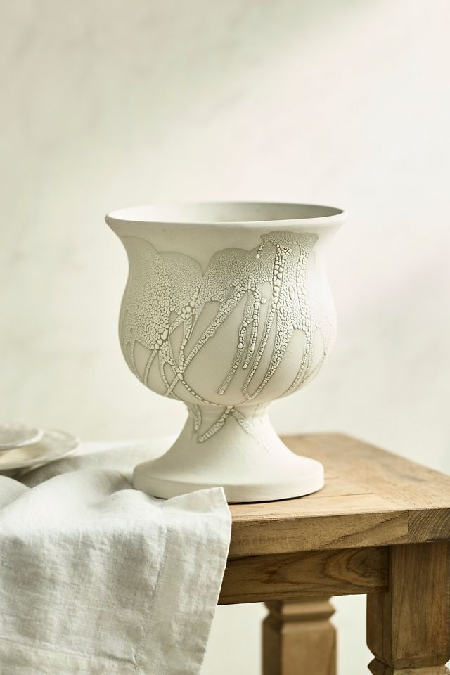 Drippy Glaze Earthenware Urn Planter #1