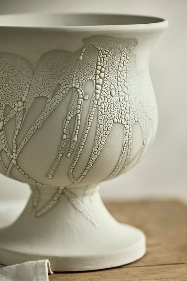 Drippy Glaze Earthenware Urn Planter #2