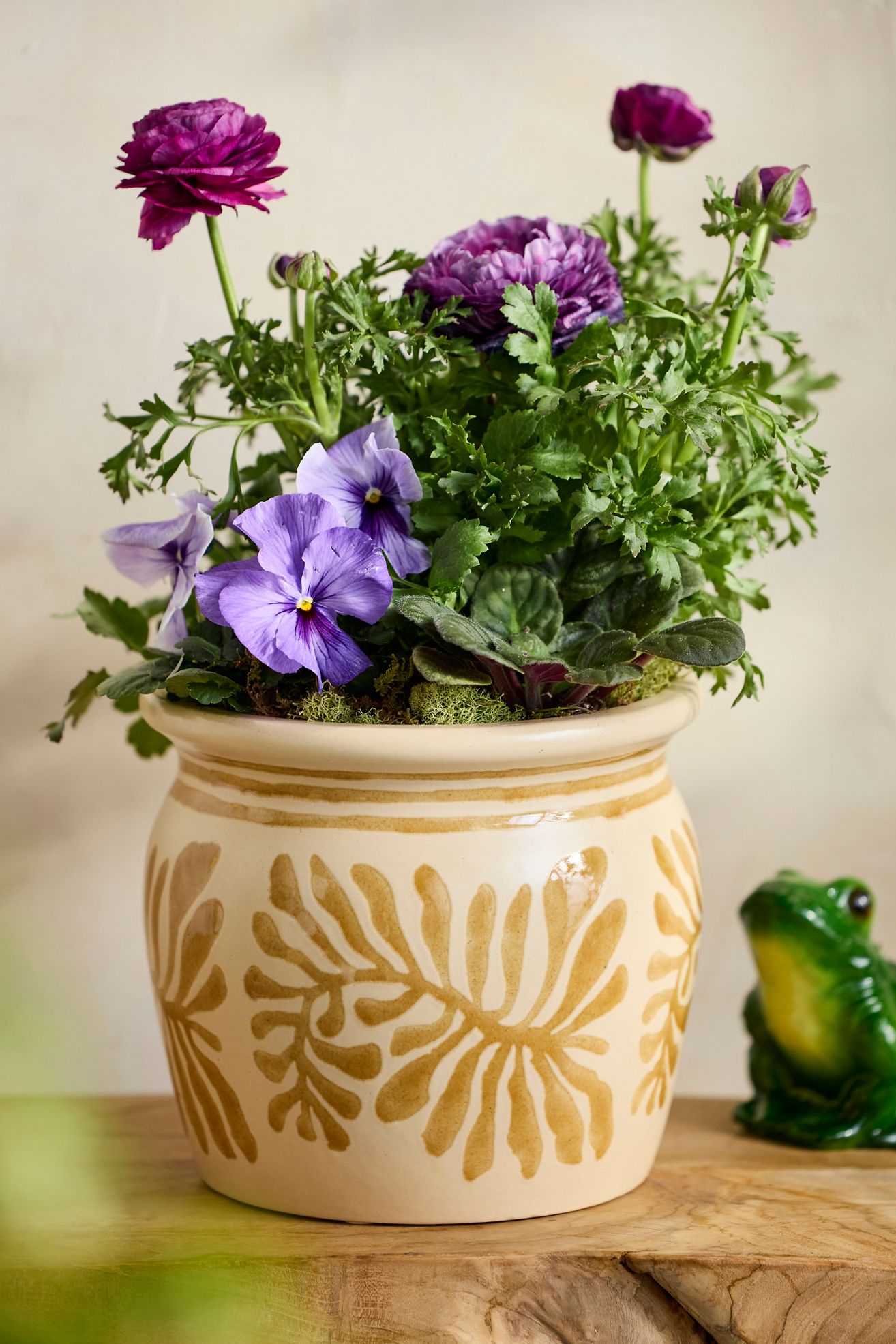 Honey Pot Ceramic Planter - Maize, 5"