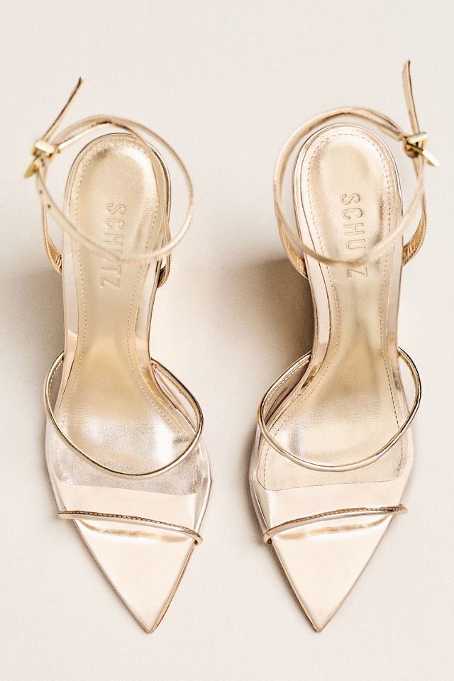 Schutz Elodie Pointed-Toe Wedge Sandals #1