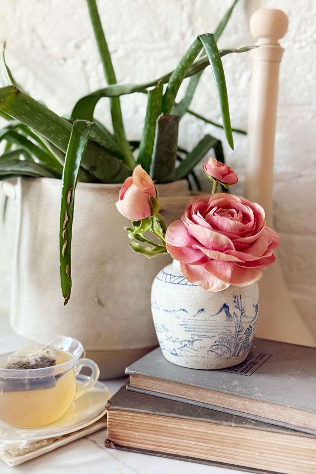 Old Flame Candle Co. Antique Hand-Painted Mini Ginger Jar #1