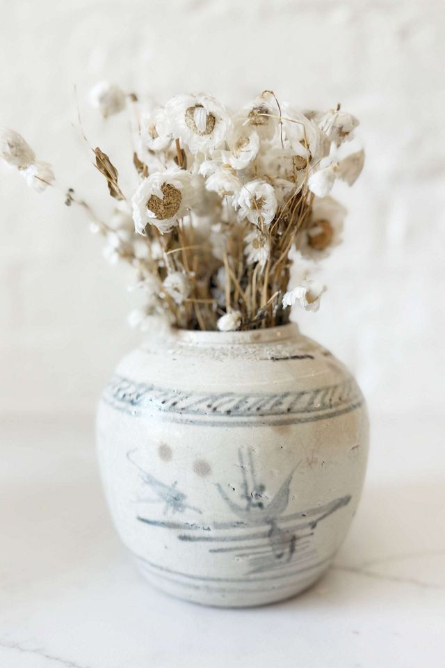 Old Flame Candle Co. Antique Hand-Painted Mini Ginger Jar #2