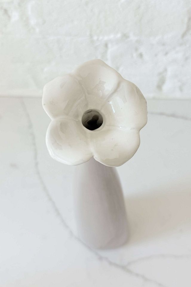 Old Flame Candle Co. Vintage Glazed Curvy Bud Vase #1