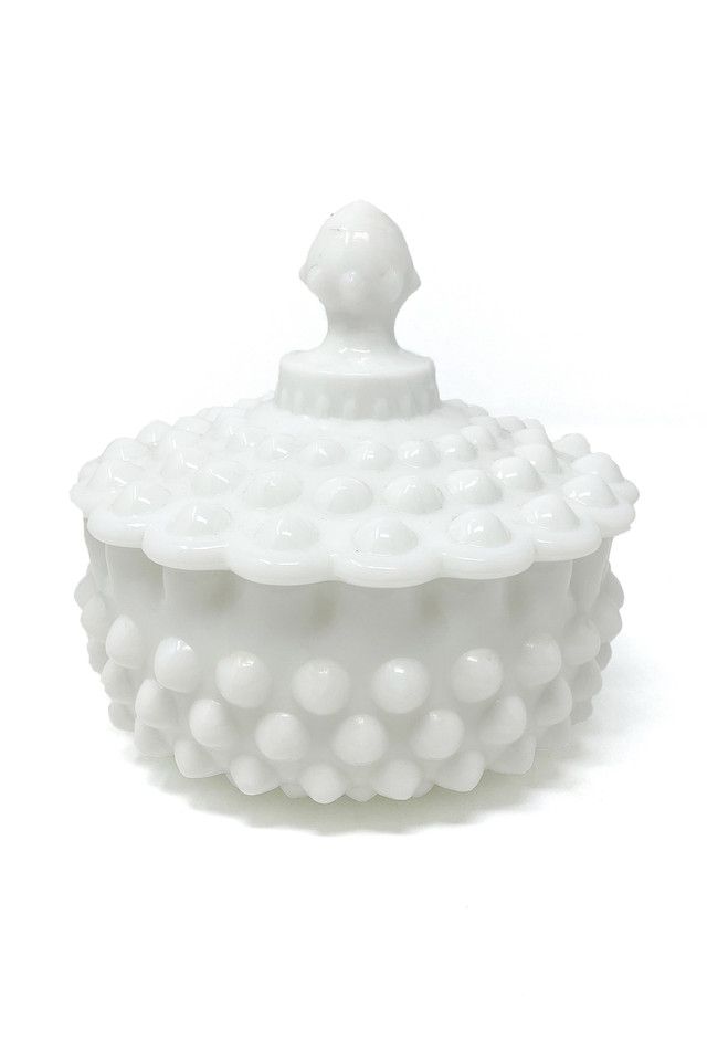 Old Flame Candle Co. Vintage 1950s Hobnail Trinket Dish #1