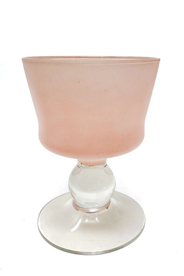 Old Flame Candle Co. Vintage Frosted Pink Glasses #3