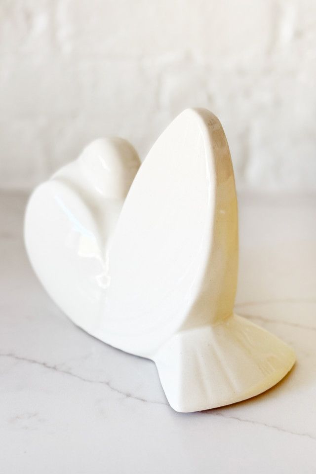 Old Flame Candle Co. Vintage MCM Ceramic Dove Sculpture #2