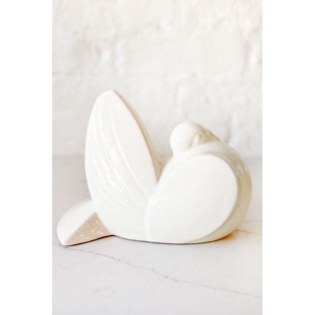 Old Flame Candle Co. Vintage MCM Ceramic Dove Sculpture #3