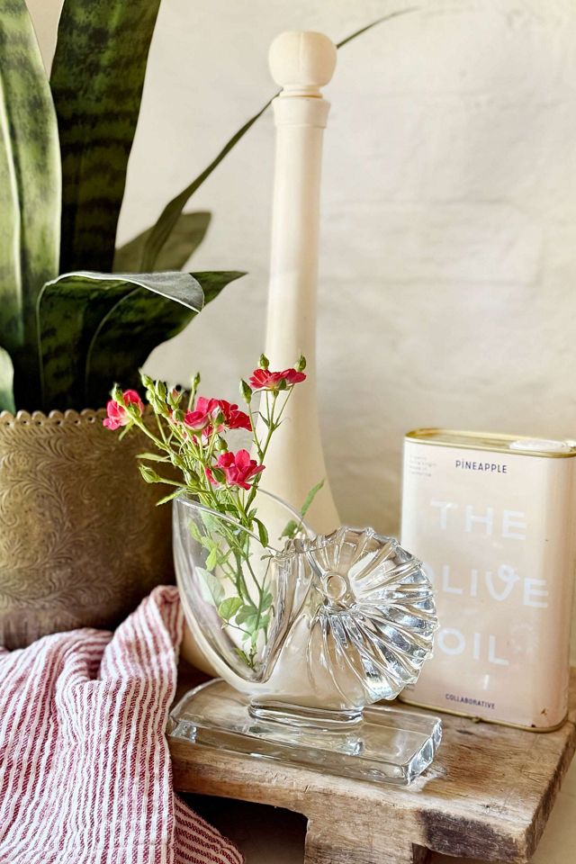 Old Flame Candle Co. Vintage Nautilus Shell Vase #1