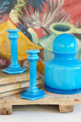 Old Flame Candle Co. Vintage Portieux Vallerysthal Candlestick Holders