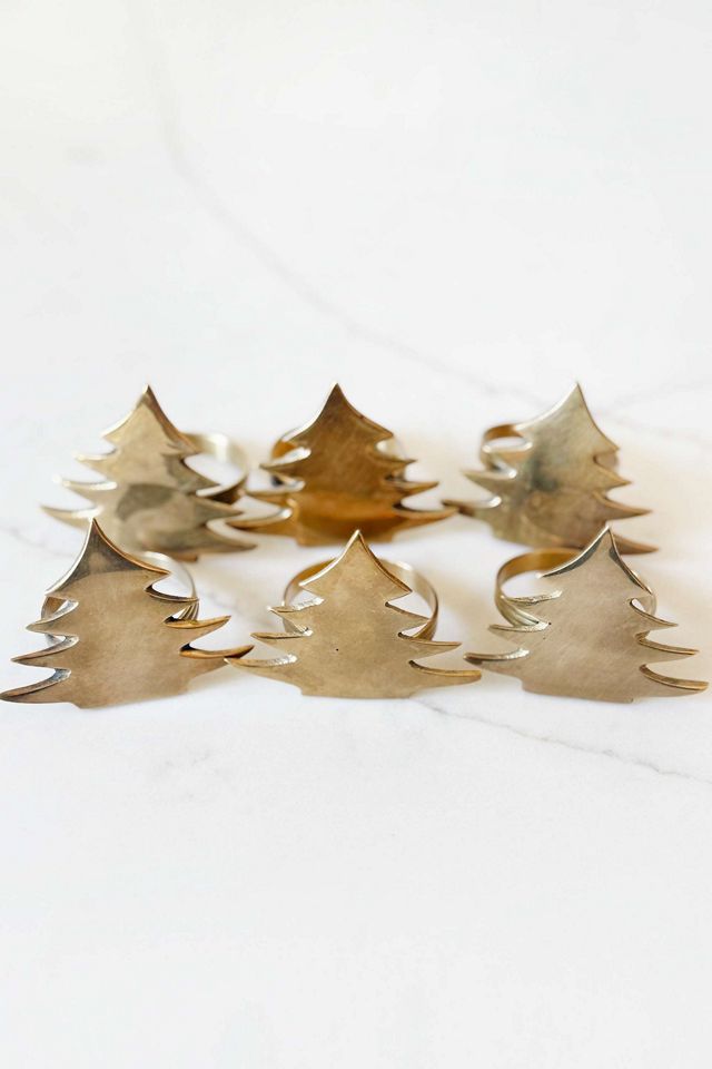 Old Flame Candle Co. Vintage Holiday Tree Napkin Rings #2