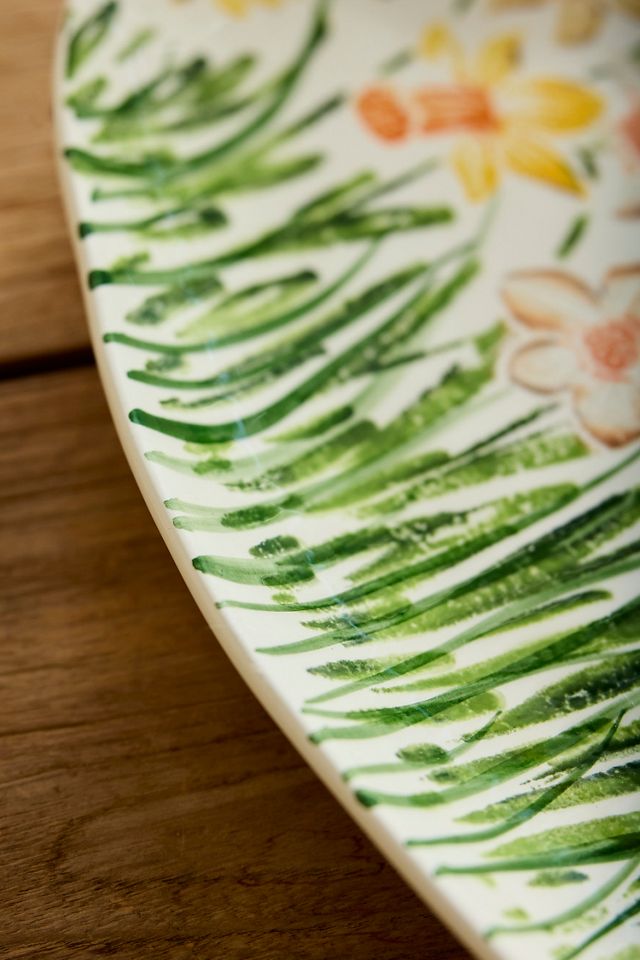 Daffodil Stoneware Serving Platter, Large #1