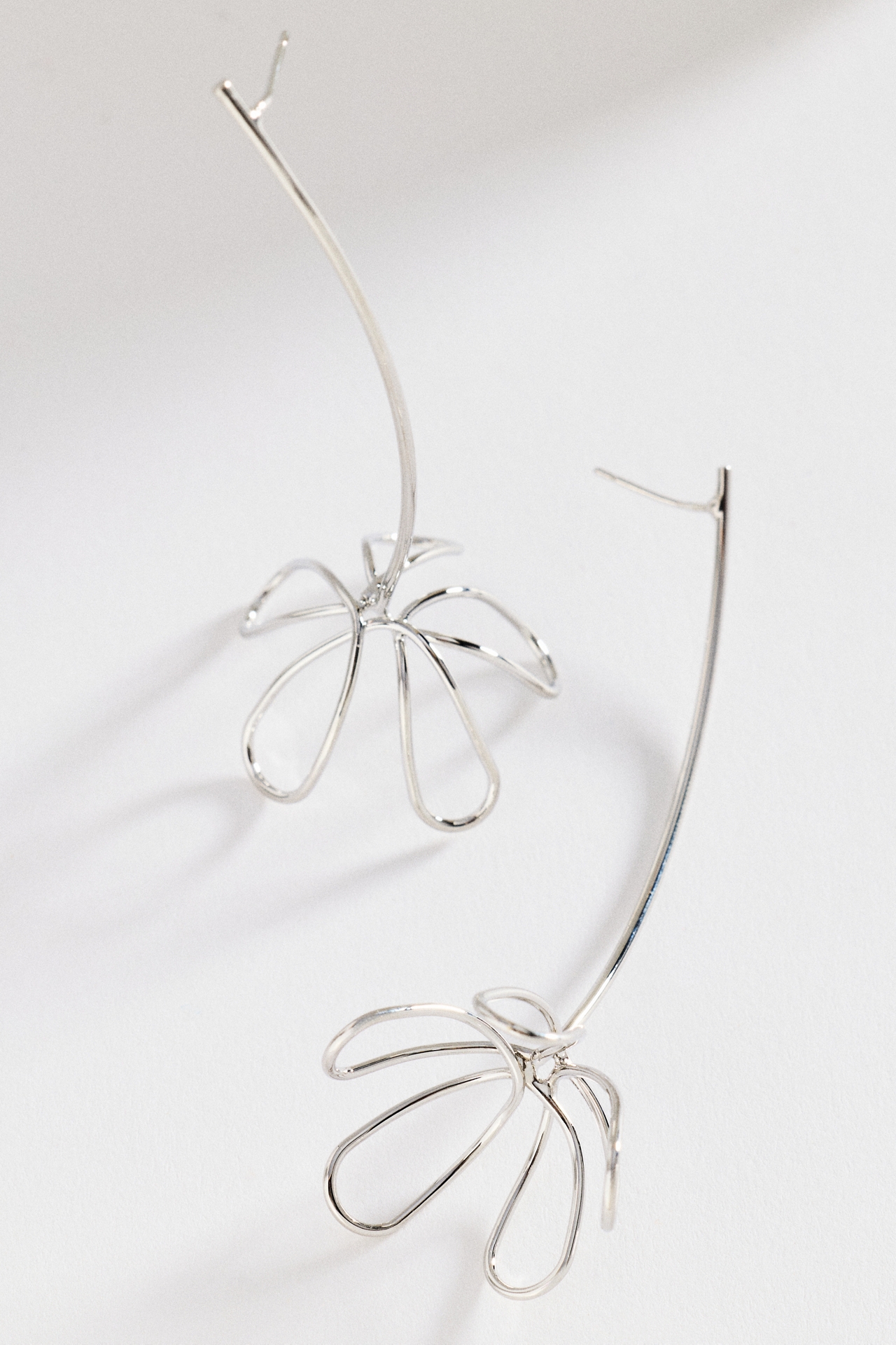 Sculpted Floral Drop Earrings