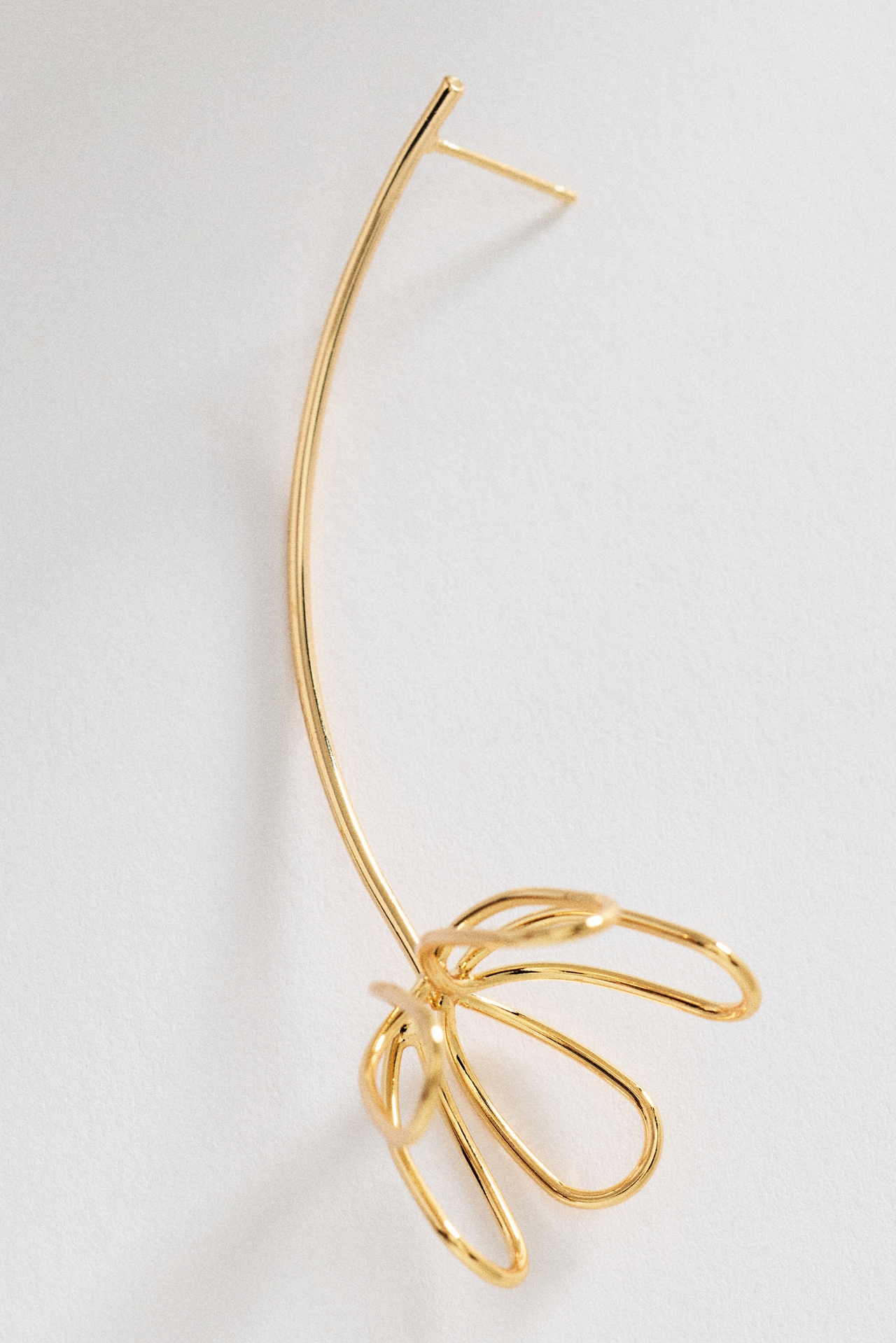 Sculpted Floral Drop Earrings